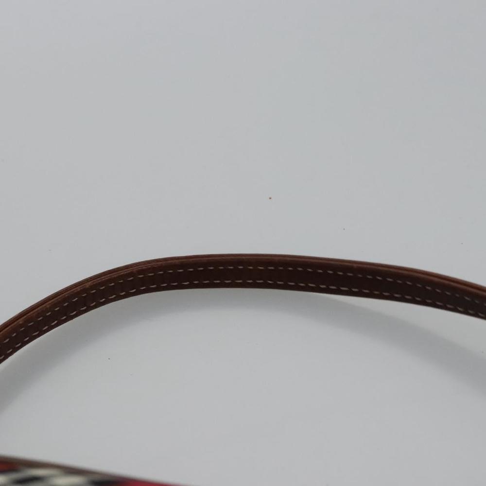 BURBERRY Nova Check Blue Label Accessory Pouch Nylon Red Brown Auth mr1139 - Picture 8 of 16